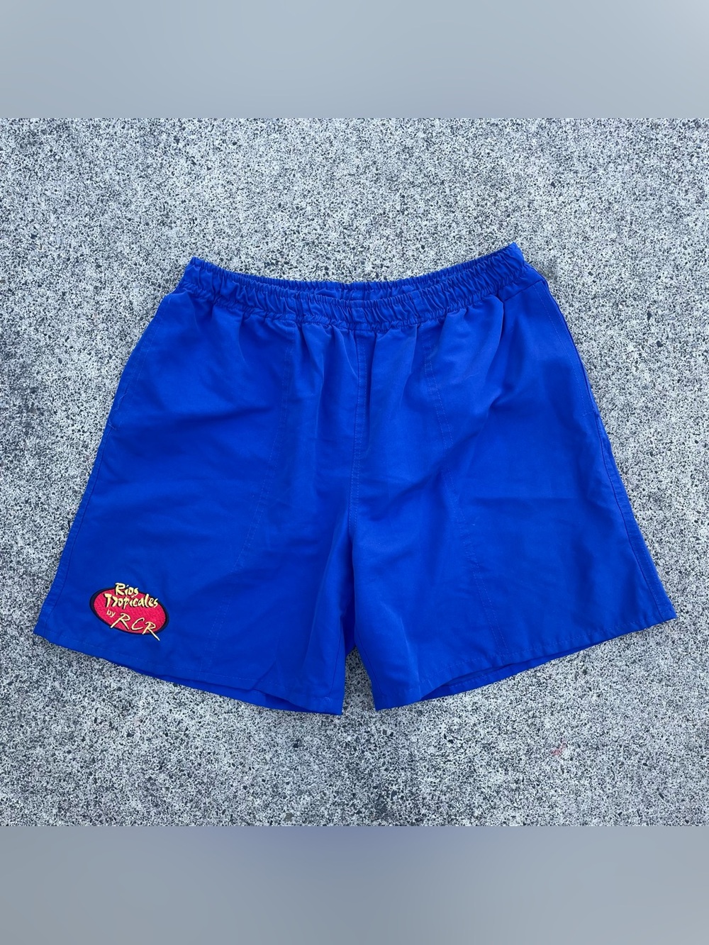 vintage 90s Rios Tropicales by RCR blue swim shorts size large